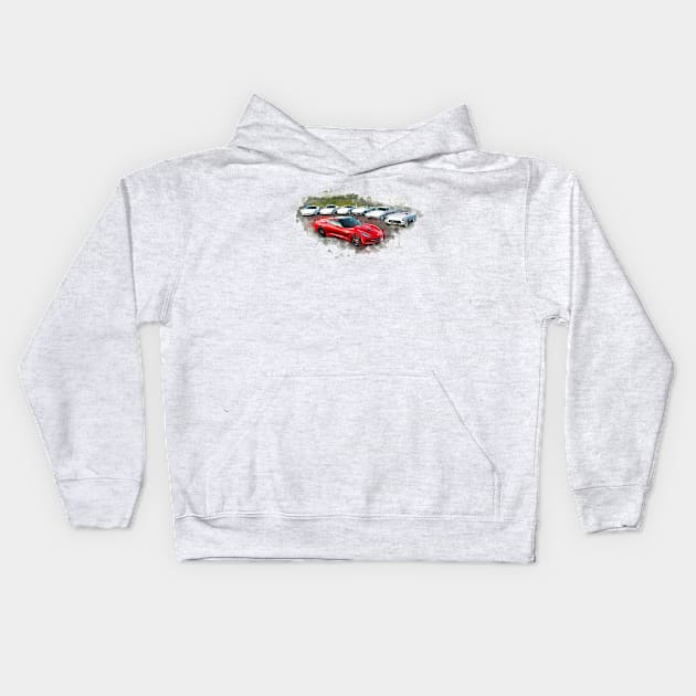 Corvette Kids Hoodie by TortillaChief